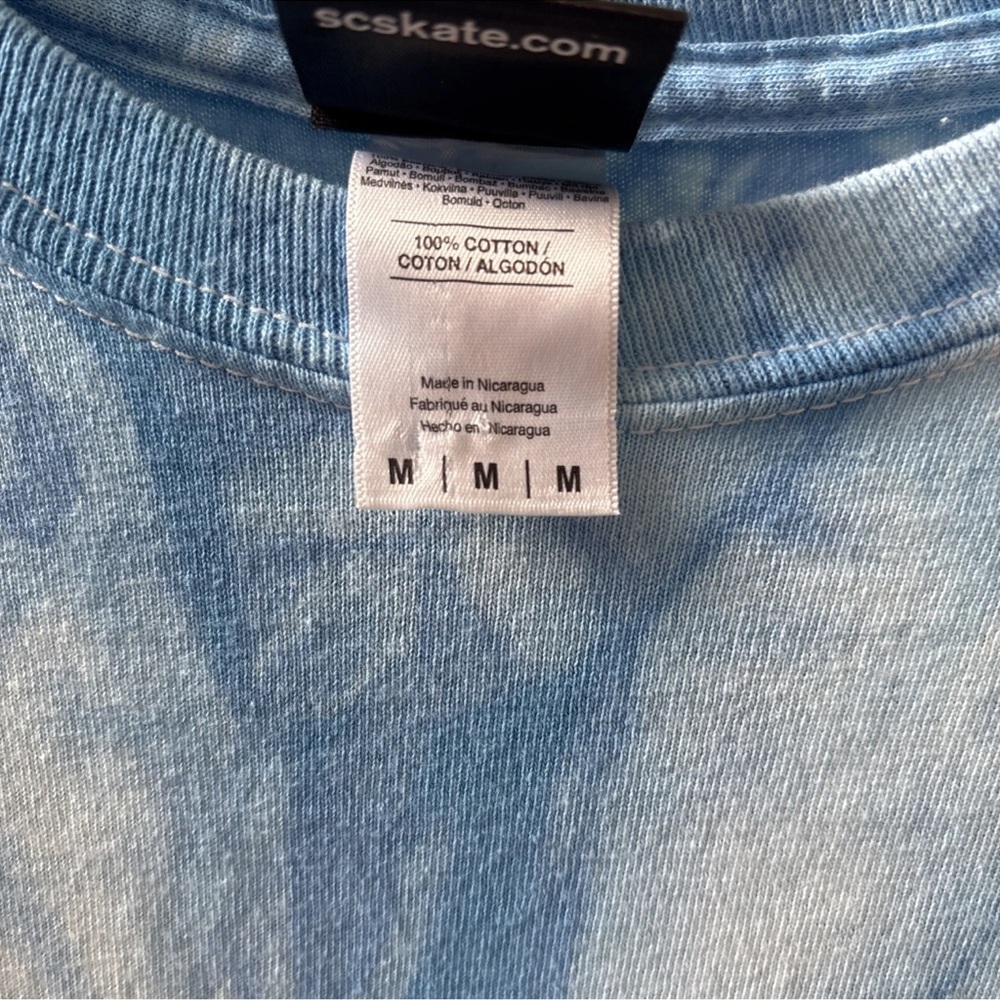Santa Cruz Skateboards Medium Blue Tie-Dye Long Sleeve Shirt - Picture 6 of 9